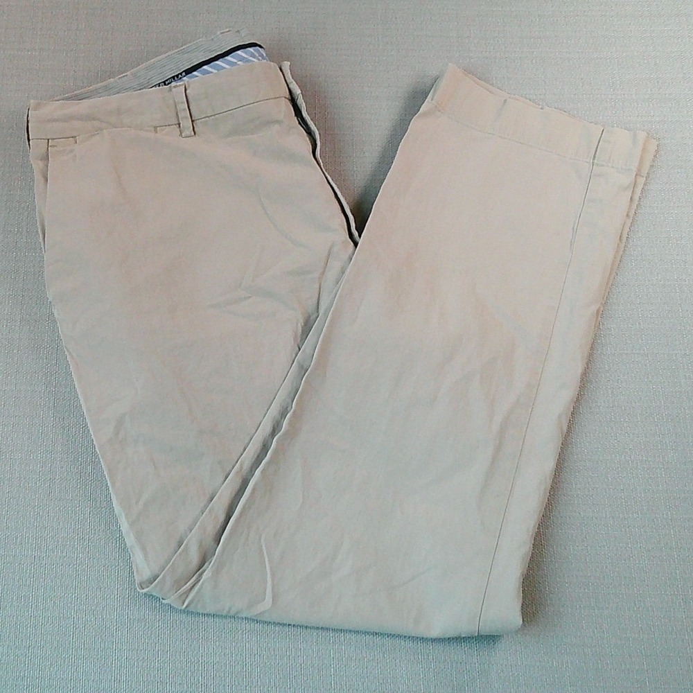Peter Millar Chino Pants Mens 38 Khaki Tan Cotton Cashmere Blend MF20B51